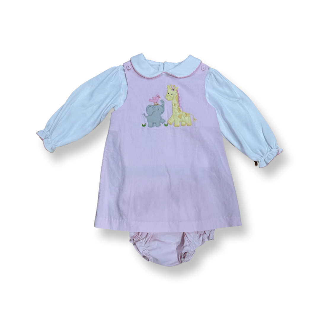 pink elephant dress Elephant smocked dress