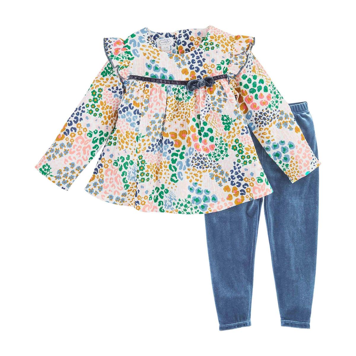 Mudpie Rainbow Leopard Tunic and Legging Set Beaus & Babes Boutique