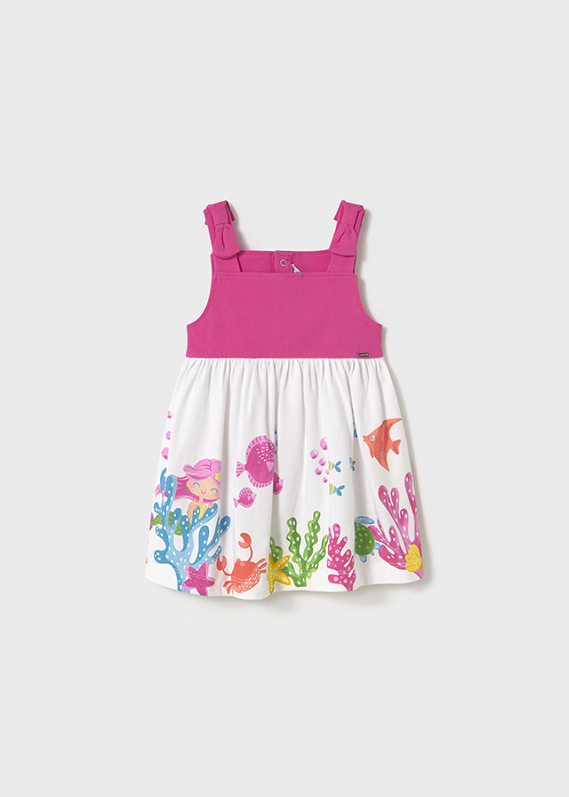Mayoral Girl's Pink & White Mermaid Tank Dress - 9m