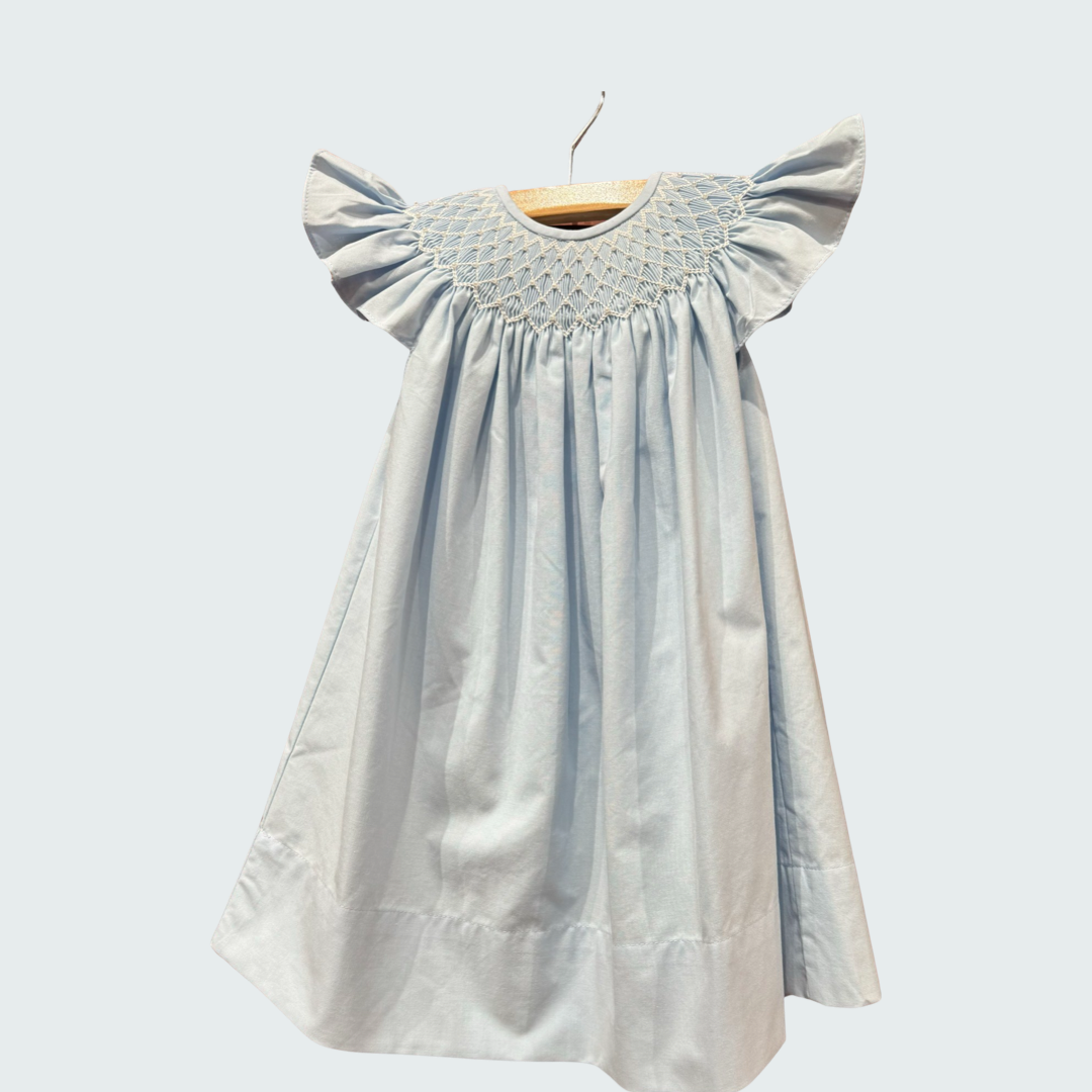 Sweet Dreams Catherine Pearl Blue Smocked Dress 4