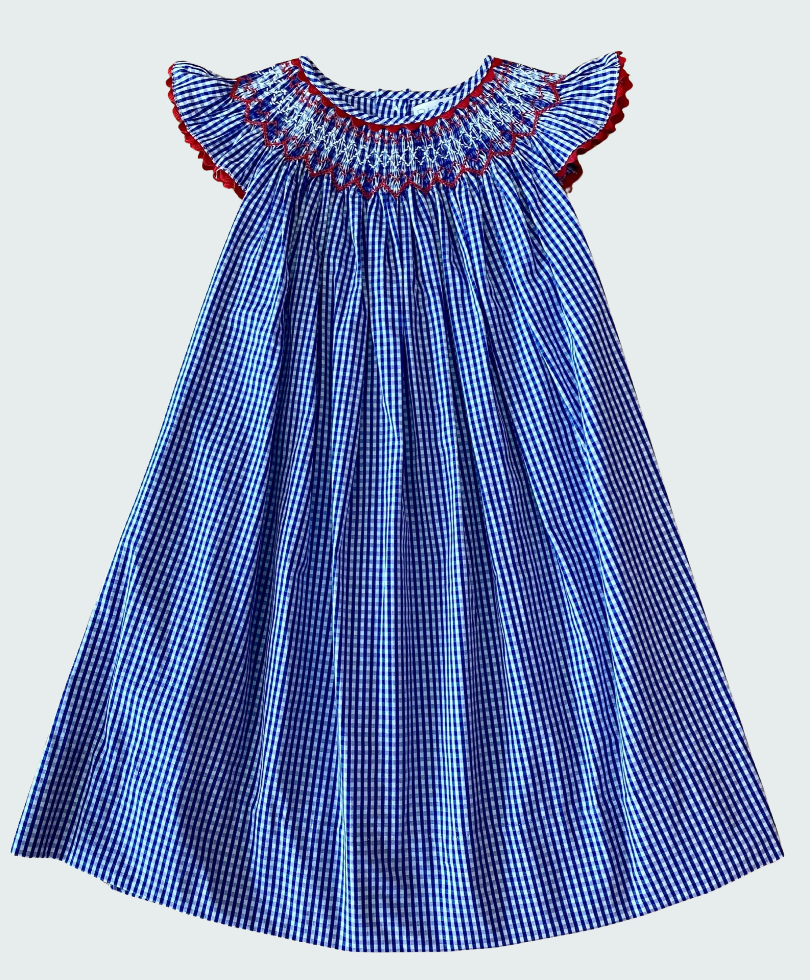 Petit Ami Red White & Blue Smocked Dress 2t