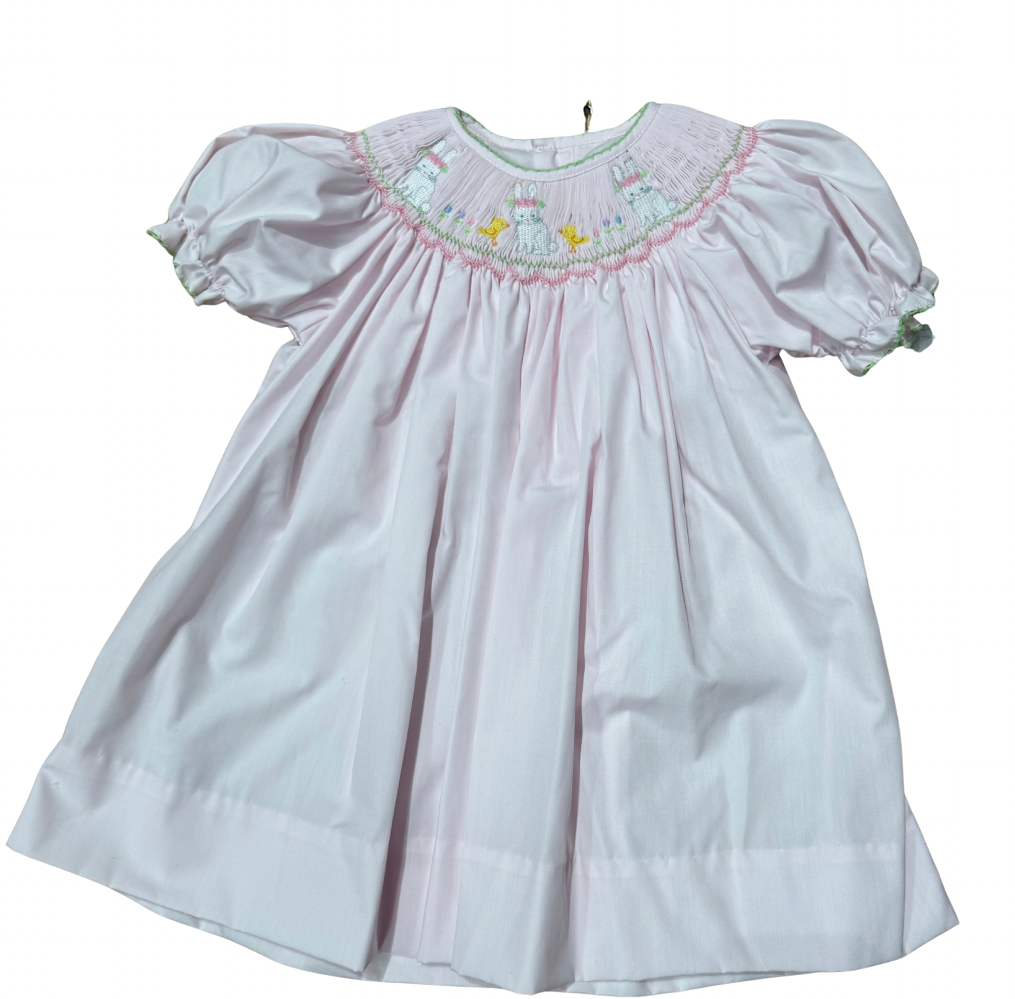Smocked Easter Dress with Bunnies 12 m
