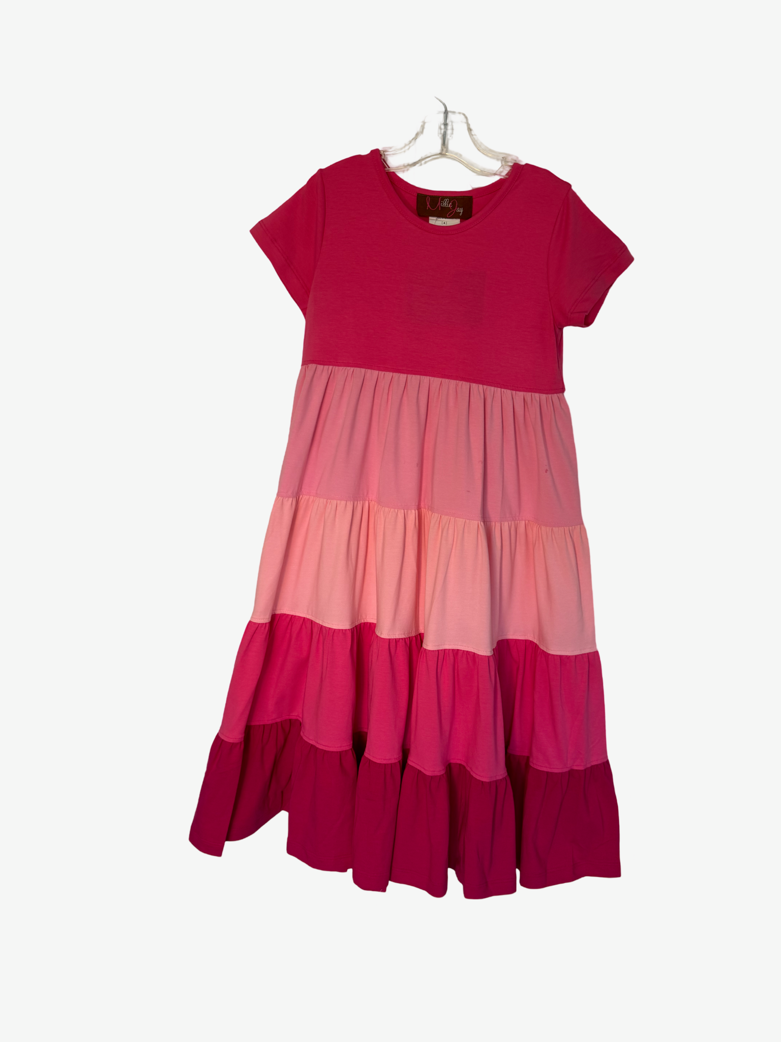 Millie Jay Pink Colorblock Maxi Dress 6