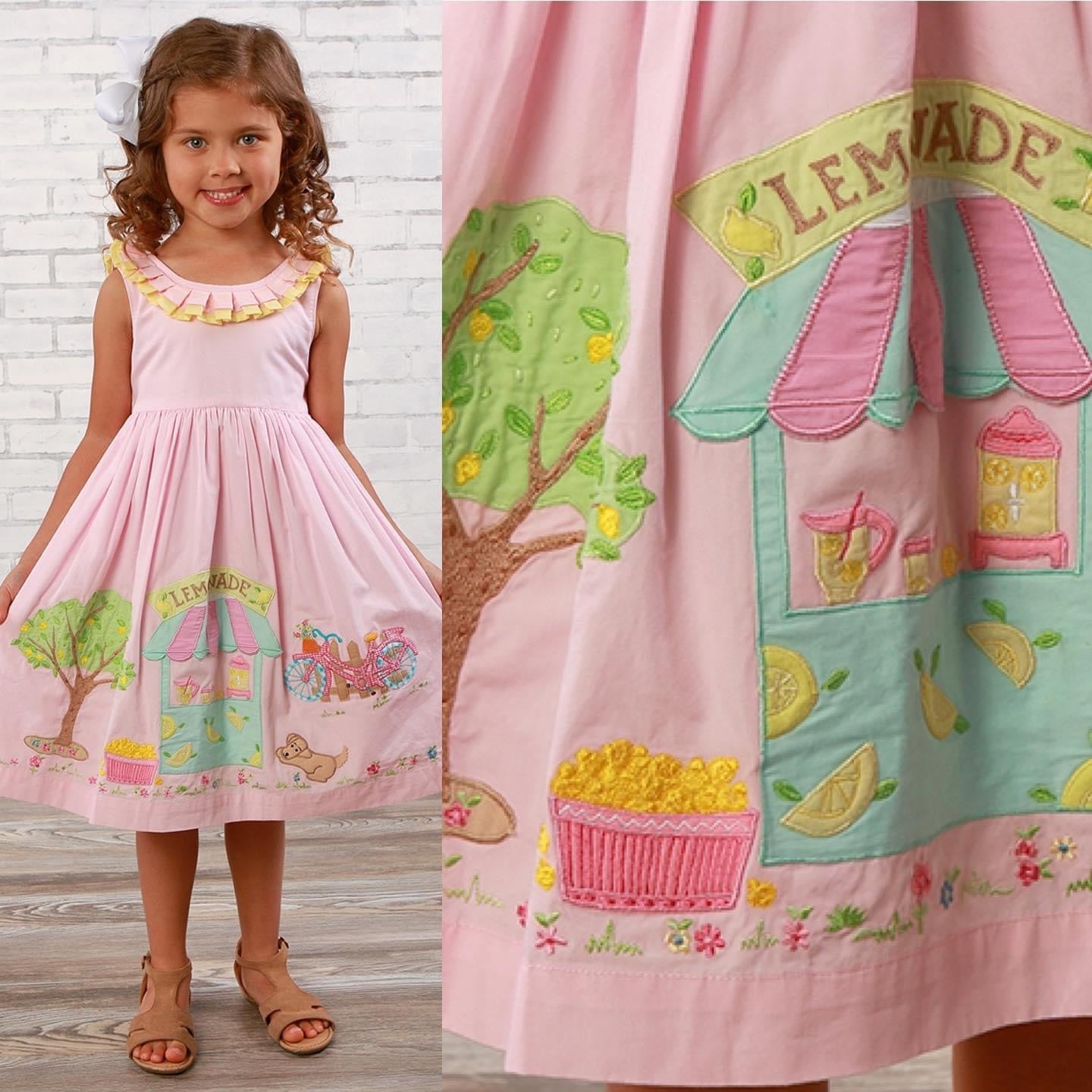 Cotton Kids Lemonade Stand Dress Beaus & Babes Boutique