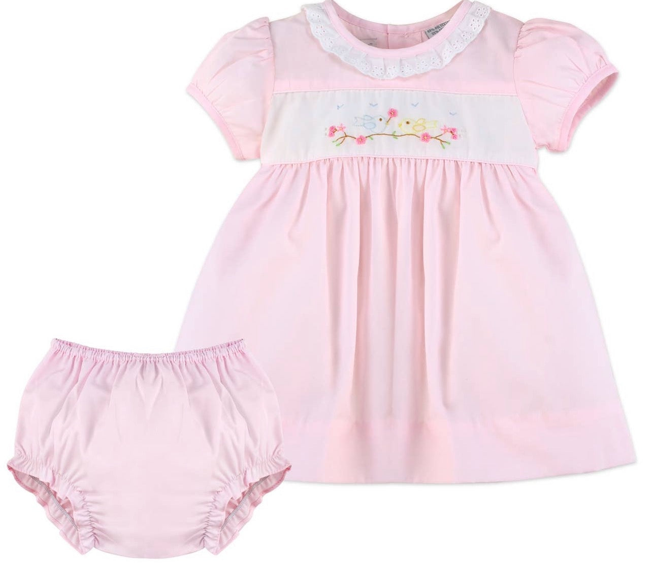 Hand Smocked Bird Dress 6M