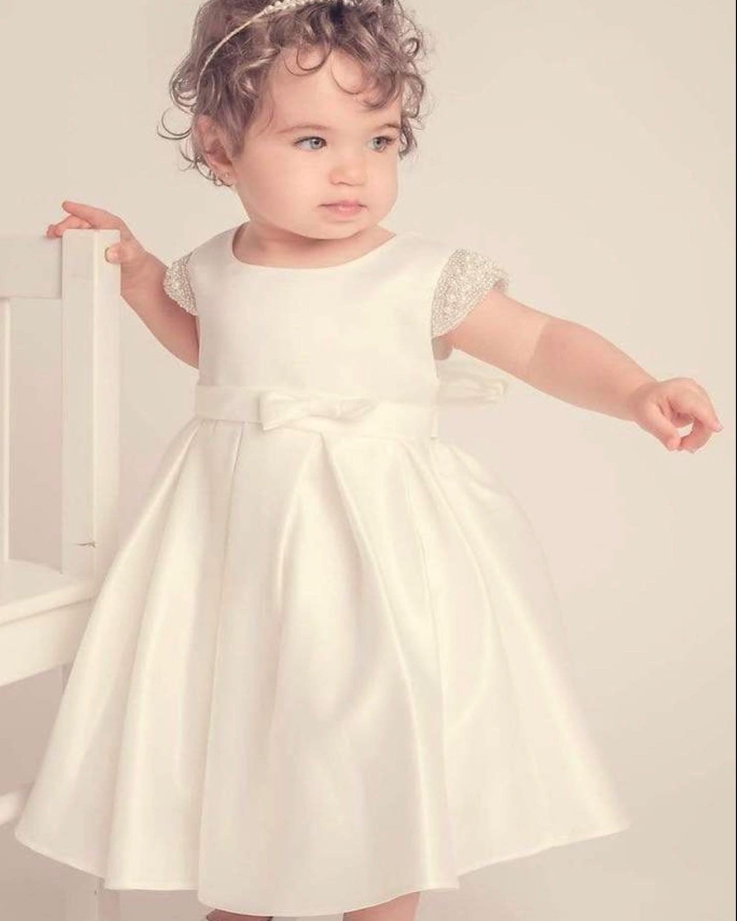 Elsies Baby Dress Ivory 6 M
