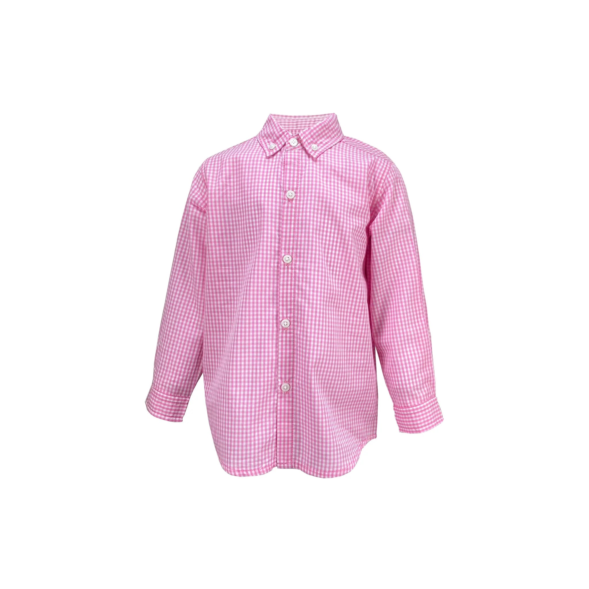 Ishtex Boys Pink L/S Button Down Shirt 6