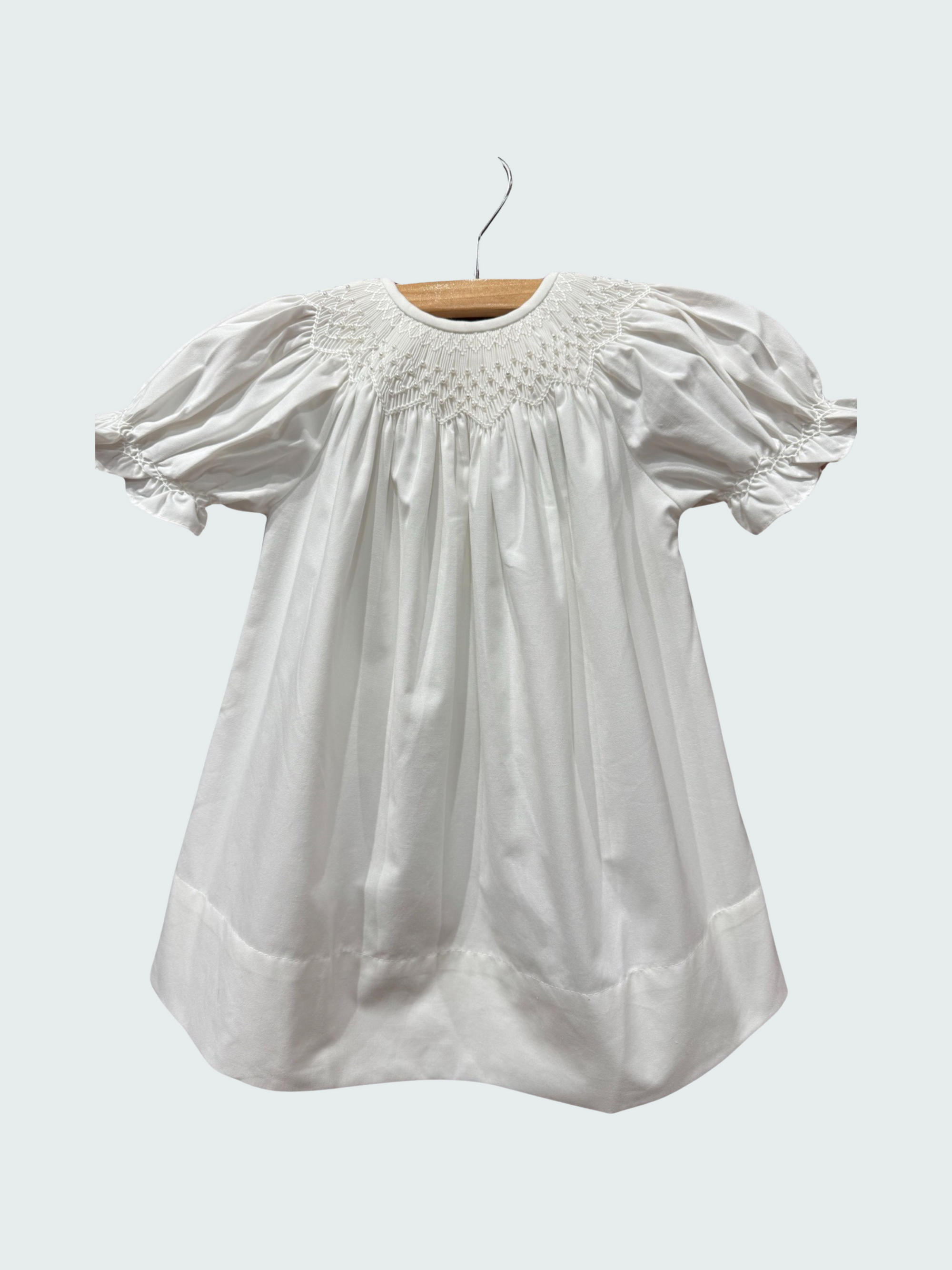 Sweet Dreams Catherine Pearl White Smocked Dress