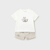 Baby Boys Teddy Bear Appliqué Short Set