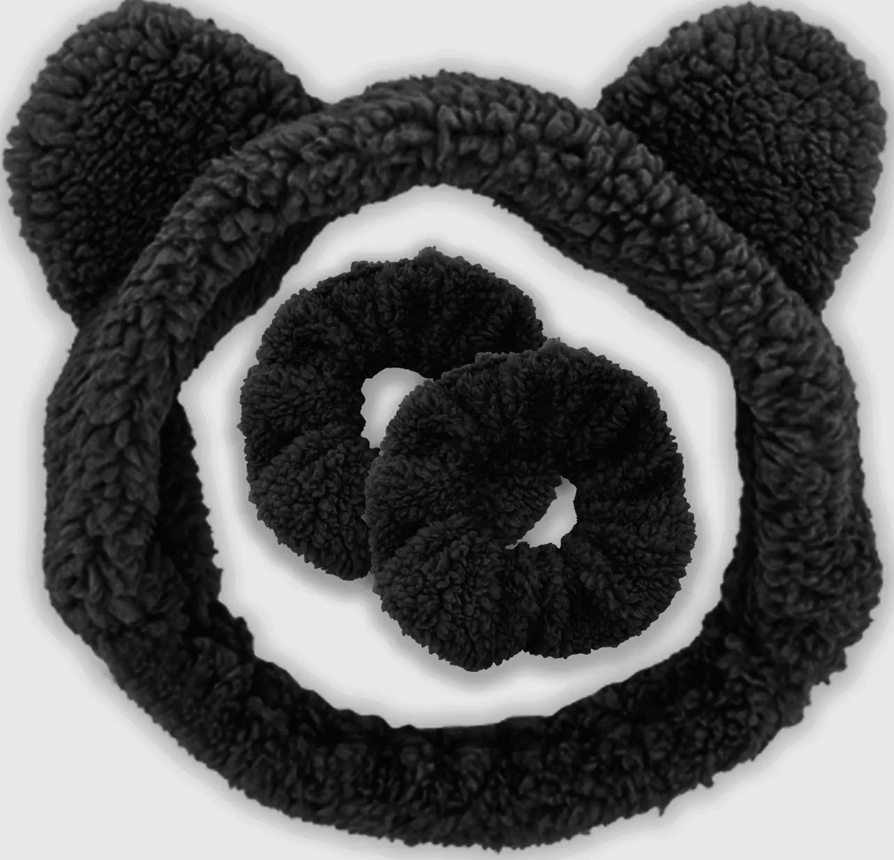 Teddy Bear Ear Spa Headband and Scrunchie Wristbands