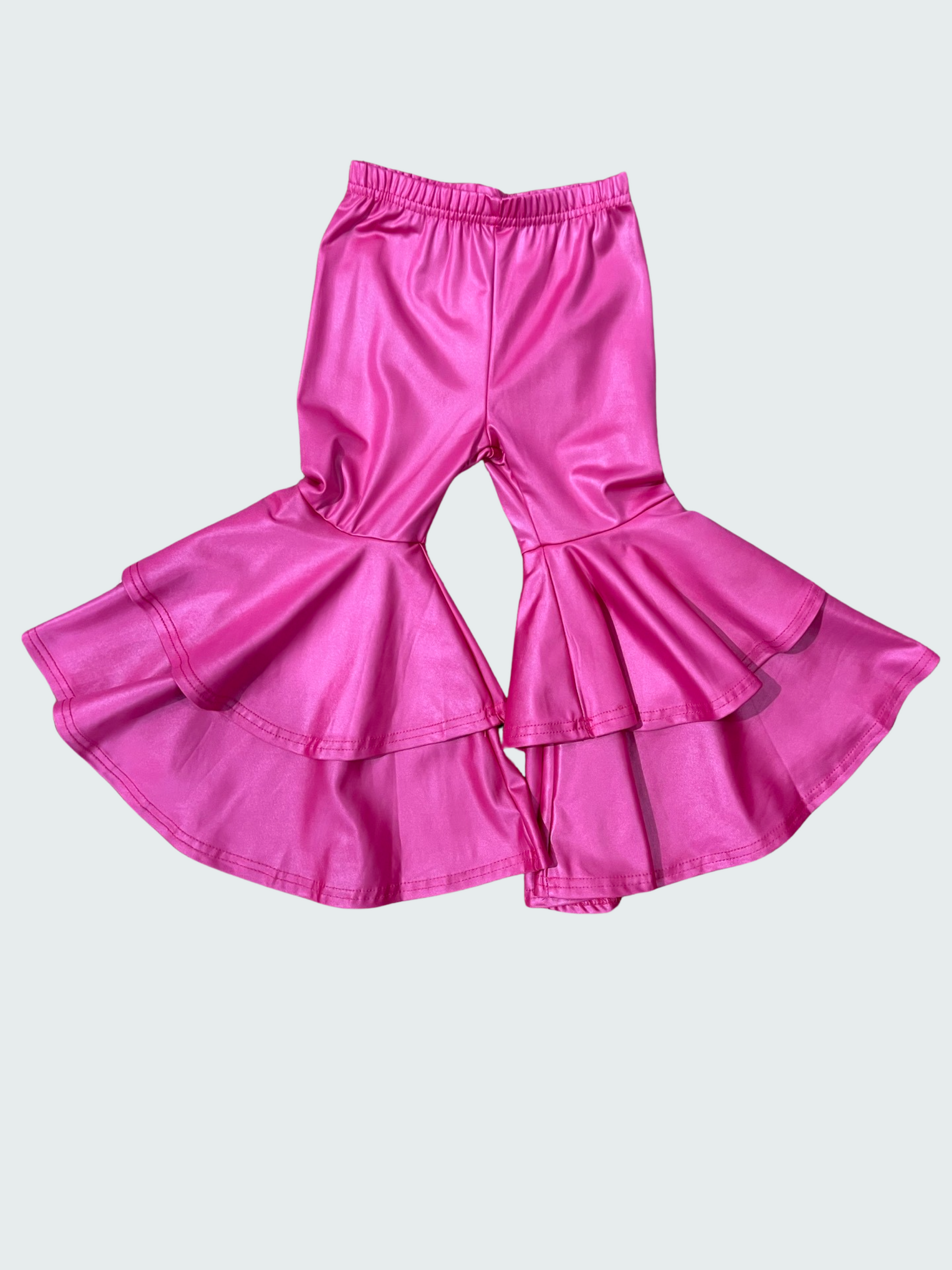 Hot Pink Double Layer Bell Pants