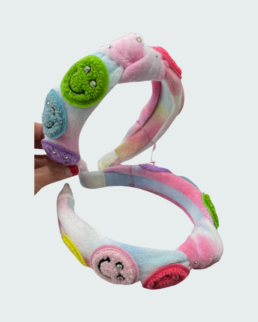 Bari Lynn Smiley Face Patch Headband