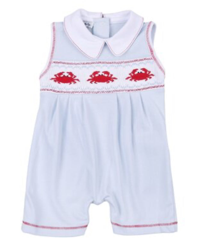 Magnolia Baby Crab Classics Smocked Collared Sleeveless
Short Playsuit