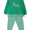 Christmas Lights Ruffle Pant Set
