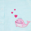 Little Me Girls Whale 2-Pack Rompers