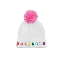 Girls Rhinestone Beanie Hat