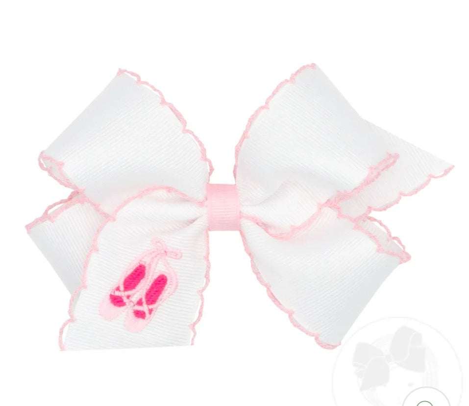 King Moonstitch Bow Ballet Slippers Embroidery