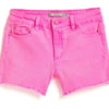 Tractr Brittney Fray Hem Neon Pink Denim Short