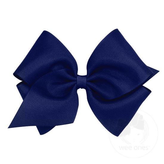Wee Ones Bow Mini King - Lt Navy