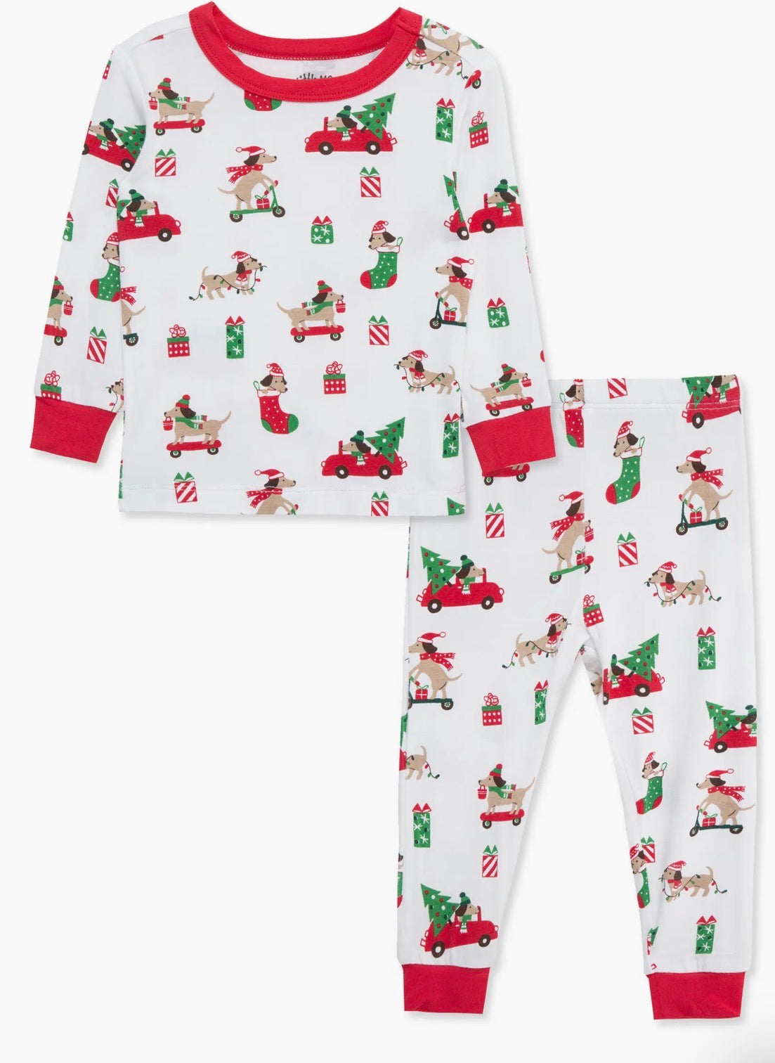 Puppy Holiday Stretch Fitted Two-
Piece Pajamas