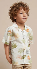 Load image into Gallery viewer, Mayoral Boys Short Sleeve Palm Print Button Down Shirt | Iguana
Green
