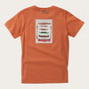Boys' Short Sleeve Cotton T-shirt in Brandied Melon with Canoe Art
