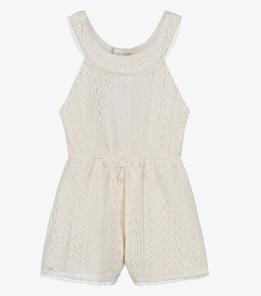 Mayoral Girls Ivory Lace Playsuit