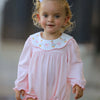 Pink Goose Embroidered Baby Girl Romper Ruffle
Collar
