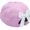 Baby Baseball Hat- Pink with Bow