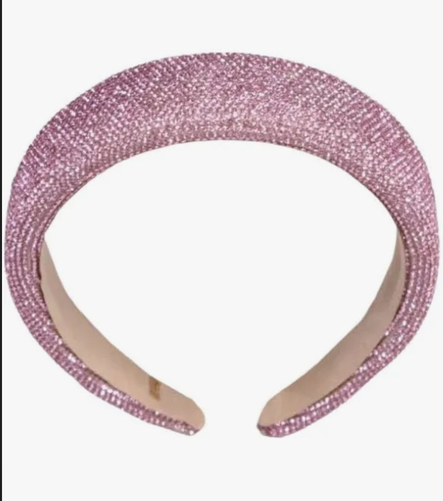 Bari Lynn Crystalized Headband-Pink