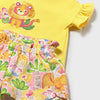 Baby Girl Yellow Lion Appliqué Safari Short Set