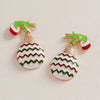 Grinch Green Hand holding ornament Dangle Earrings