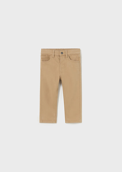 Mayoral Slim Fit Basic Pant-Tan