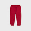 Mayoral Basic Cuffed Fleece Trousers/Joggers-Red