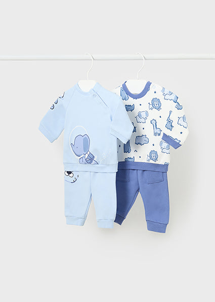 Mayoral Elephant Blue 2 piece Knit Sweat Set