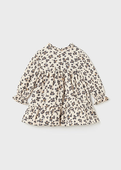 10527 Mayoral Eco Toddler Girls Non-Slip Socks - Milk Leopard