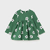 Mayoral Green Sweater Dress With Flower Print