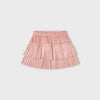 Mayoral Pleated Suede Skirt-Blush