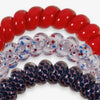 Spiral Hair Coils Small- Atlanta Braves Hair Ties