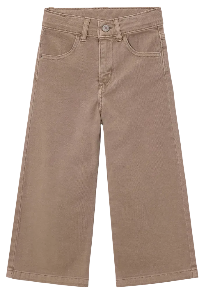 Girls Wide Leg Pants with Ruffle Pockets