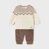 Knit Sweater with Cord Jogger Set