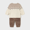 Knit Sweater with Cord Jogger Set