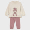 2 Piece sweater set with Bear Applique