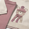 2 Piece sweater set with Bear Applique