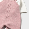 Baby Girls Knit Dungree Set