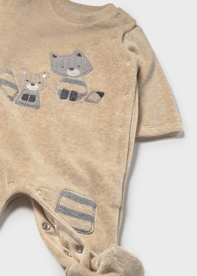 Velour Snap Long All w/ Fox Applique