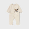 Puppy Applique Button Up Long all