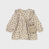 Polka Dot Print Dress with Kitty Bag