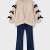 Sweatshirt with Bow Detail amd Leggings set