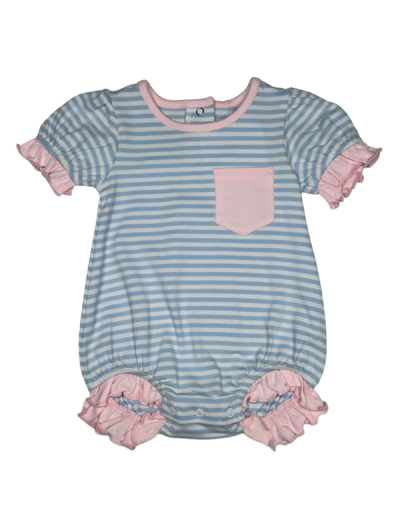 Millie Jay Paisley SS Bubble - Pink/ Baby Blue